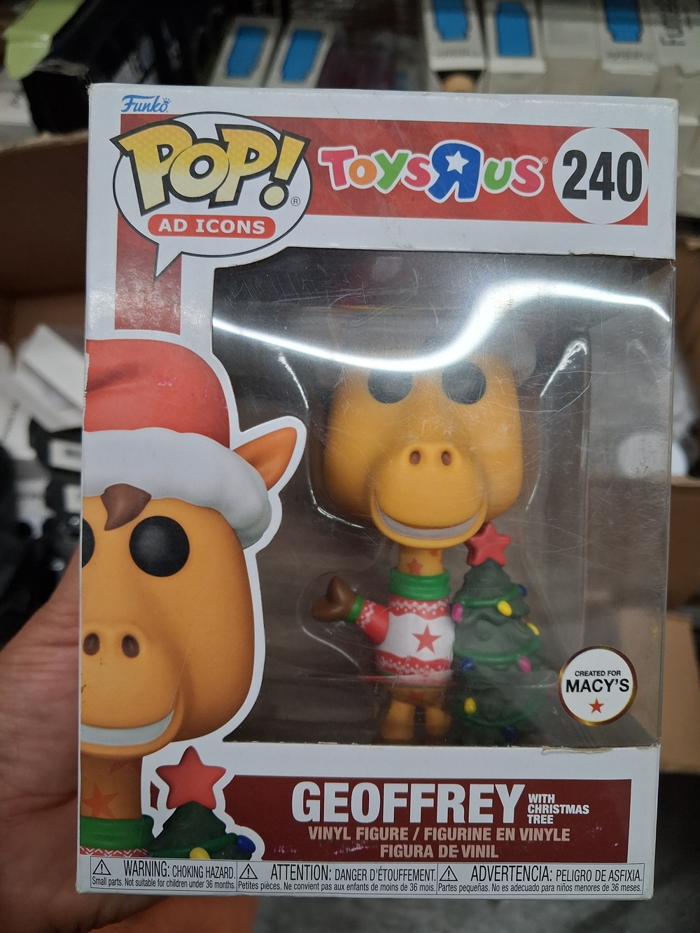 Funko Geoffrey Pop! Yellow Vinyl Figure with Christmas Tree